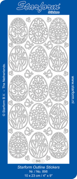 Starform FLOWERS IN EGGS GOLD 898  Peel Stickers