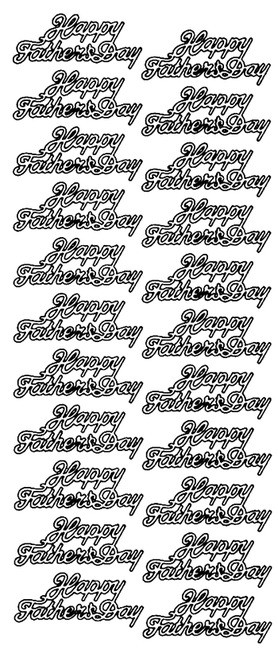 Starform HAPPY FATHER'S DAY 314 SILVER Outline Peel Sticker