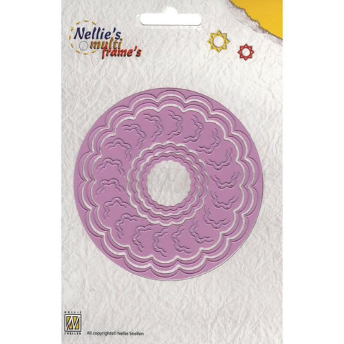 Nellie's Multi Frames Incire Round 5 Die Set MFD053 Use w/Most Die Cutters