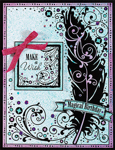 Color Me Card Toppers EBONY Feathers Card Toppers 7070 Paper Pack