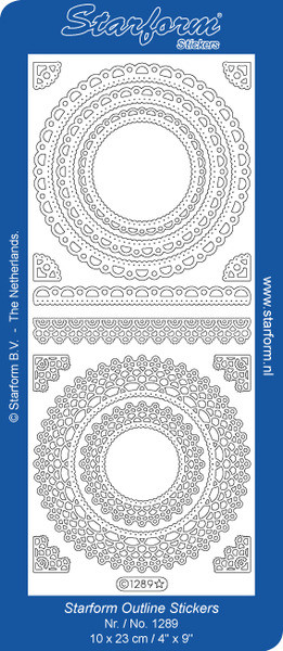 Starform FRAMES 1289 GOLD Peel Stickers OUTLINE