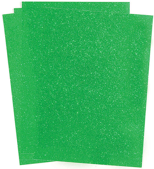 Glitterfoil Adhesive-Back Glitter Paper  Green 4-pc A4