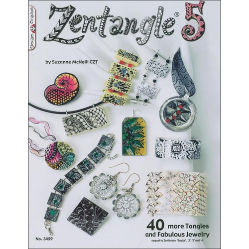 Zentangle 5  for Fabulous Jewelry Book 40-More Tangles Drawing Inspiration Ideas Instruction