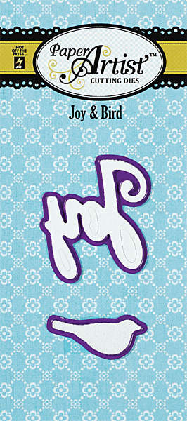 Paper Artist N5313 Joy & Bird 2-die Set Cutting Dies by Hot Off the Press Works in Most Popular Tabletop Die Cutting Machines