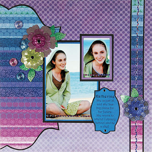 HOTP 3-D Foil 8056 GYPSY JEWEL FLOWERS Papier Tole Paper