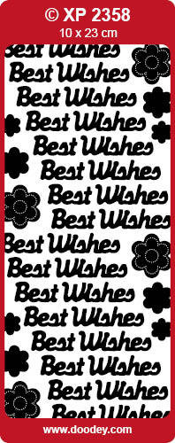 BEST WISHES Holographic Greeting BRIGHT Blue Gold Green Silver Red Stickers Set Peel