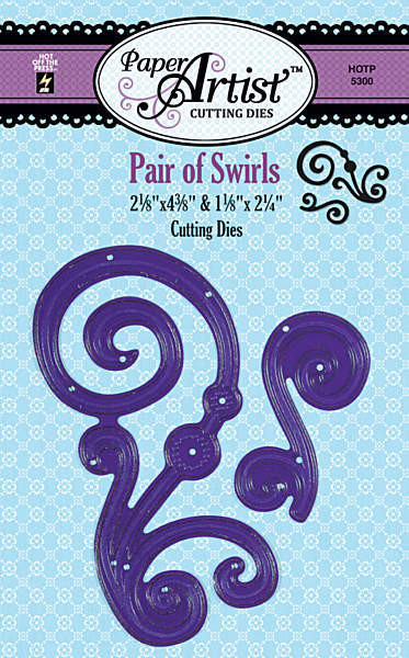 Paper Artist N5300 PAIR OF SWIRLS Cutting Dies by Hot Off the Press Works in Most Popular Tabletop Die Cutting Machines