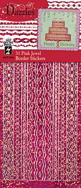 HOTP Dazzles N2443 Pink Jewel Border Stickers