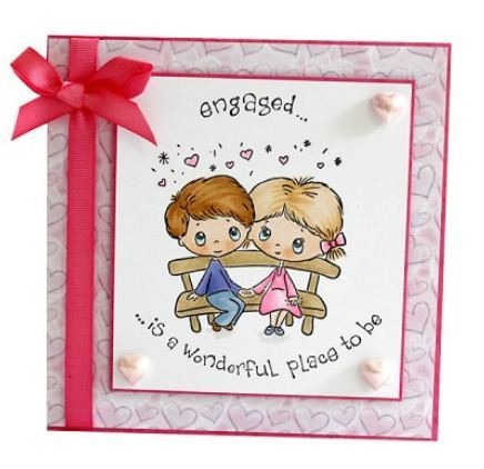 SWALK Unmounted ENGAGED Rubber Stamp SWST-ENG Collection