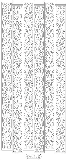 Starform GLITTER GREEN GOLD N7045 RIBBON LEAVES Stickers Leaves Beautiful Elegant Peel Outline