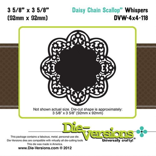 Die-Versions DVW-4X4-118 DAISY CHAIN SCALLOP Cutting Die