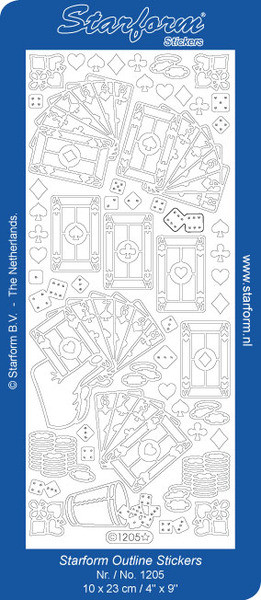 Starform PLAYING CARDS 1205 GOLD Peel Stickers