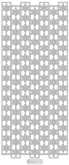Starform RIBBON SNOWFLAKES SILVER N8537 Peel Off Stickers OUTLINE