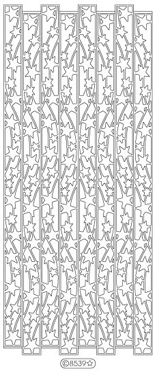 Starform RIBBON STARS GOLD N8539 Peel Off Stickers OUTLINE