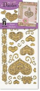 HOTP Dazzles Heart SPECIAL PURCHASE Outline Stickers GOLD 1836