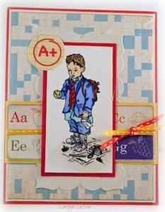 PAINTBOX POPPETS Collection APPLE FOR TEACHER EZMount Stamp