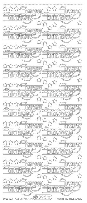 Starform N395 GOLD HAPPY BIRTHDAY! Outline Peel Sticker