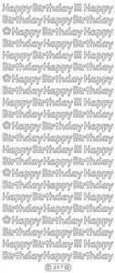 Starform N397 GOLD HAPPY BIRTHDAY! Outline Peel Sticker