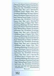 Starform N362 GOLD MINI WORDS CHRISTMAS Peel Stickers