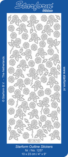 Starform LITTLE ROSES SILVER 1257  Peel Stickers