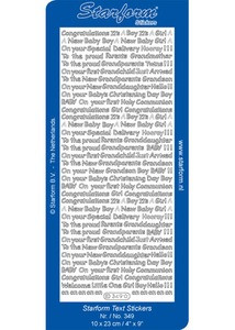 Starform Mini BABY TEXT N349 GOLD Outline Peel Sticker