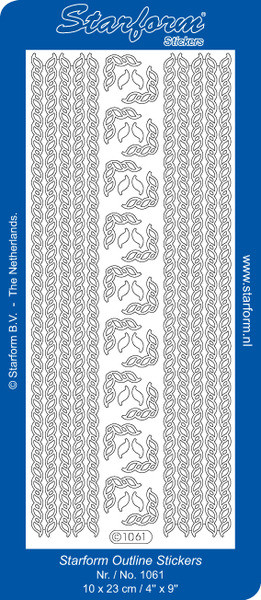 Starform N1061 SILVER CORNERS AND BORDERS STICKERS PEELS