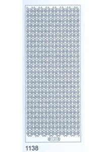 Starform N1138 SILVER TWISTY BORDERS Outline Peel Sticker