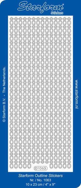 Starform OVAL CHAIN BORDERS 1063 SILVER STICKERS PEELS