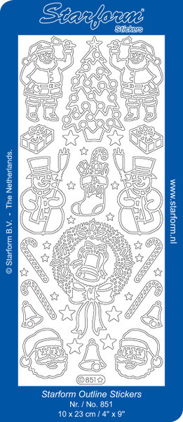 Starform CHRISTMAS IMAGES GOLD Stickers N851 OUTLINE PEEL