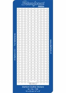 Starform COFFEE POT BORDERS gold 1198 OUTLINE STICKERS