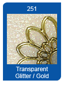 Starform TRANS GLITTER GOLD WAVY 7033TGG BORDERS Outline Peel Sticker