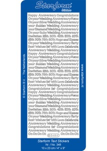 Starform N348 GOLD Mini ANNIVERSARY SAYINGS Outline Peel Sticker