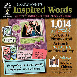 Mary Anne's Inspired Words N1516 CD 1014 Printable Words Phrases Artword
