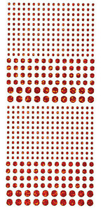 HOTP Dazzles N1557 Red Jewel Outline Peel Sticker