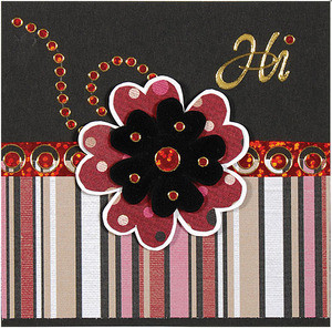 HOTP Dazzles N1557 Red Jewel Outline Peel Sticker