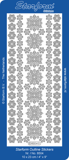 Starform SNOWFLAKE Peel Stickers Gold 8504 OUTLINE