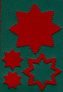 Spirelli Die Cuts GREEN & RED STARS  4059422