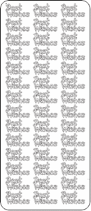 Peel-Offs 1208-35 Gold BEST WISHES Outline Peel Stickers