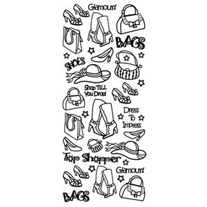 Outline N803 Gold Shop Till You Drop Peel Stickers