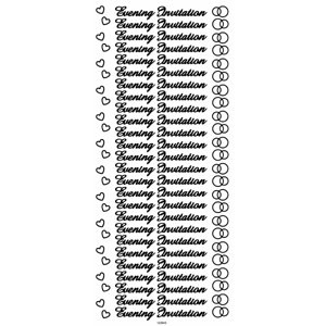 Outline N945 Silver Evening Invitation Peel Stickers