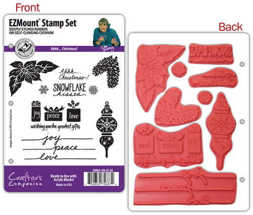 Dee Gruenig Ahhh... CHristmas! EZMount Stamp Set Limited Edition Set of 9 Deeply Etched Christmas Stamps