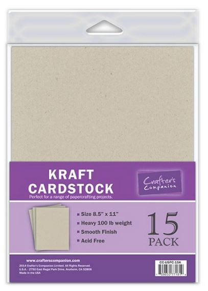 8.5X11 KRAFT Cardstock Heavy 100lb. Weight Smooth Finish Acid Free