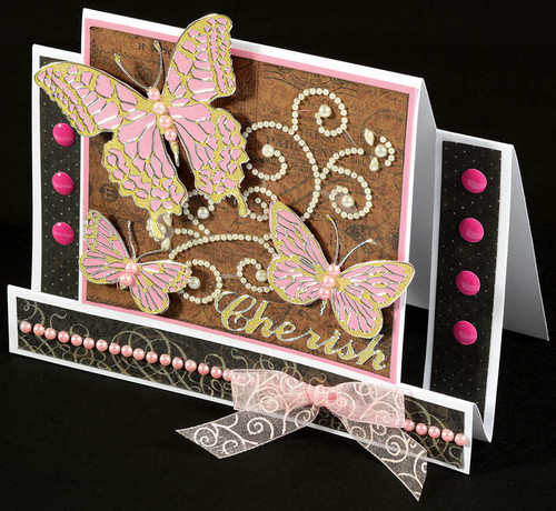 Couture White Pearl Swirl 2-Pack Fancy Trims Pack Bling