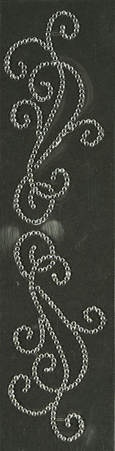 Inspire SIlver Rhinestone Swirl SW-1007  2-Pack Fancy Trims Pack Bling