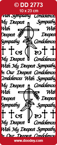 DD2773 Silver Sympathy Peel Stickers One 9x4 Sheet