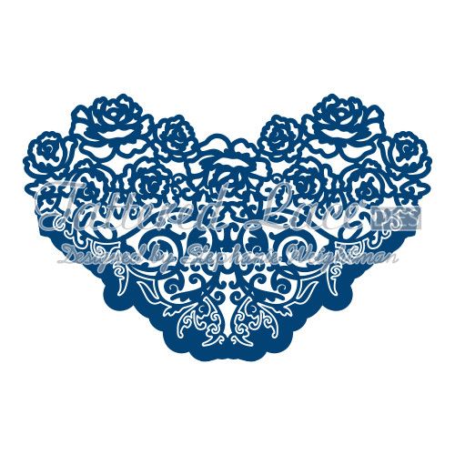 Tattered Lace Rose Ornate Cutting Die Set D202 Retired