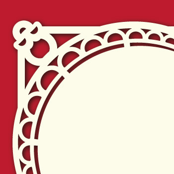 Luxury Cardlayers 3pc Offset Circle Layer Ivory 12.5x12.5cm Laser-Cut Card