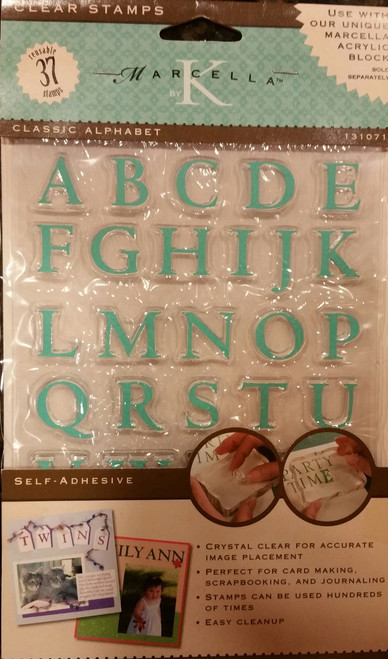 Marcella by K Condensed Alphabet Clear Stamps Unmounted 1x.5-inch