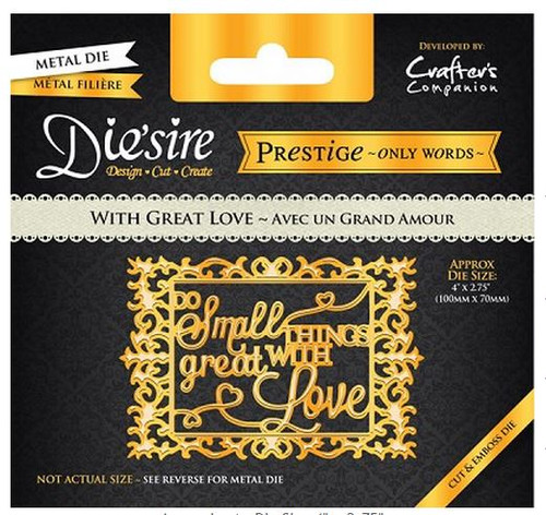 Prestige With Great Love Decorative Metal Cutting Dies by Crafter's Companion