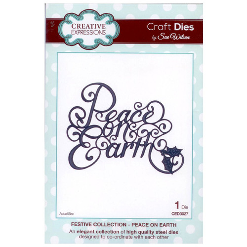 Craft Die CED3027 Sue Wilson Festive Collection - Peace On Earth